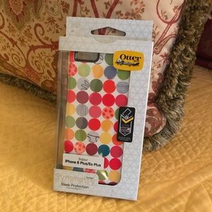NWT OtterBox iPhone 6 Plus multi color polka dots